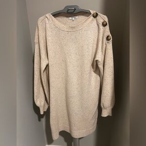 Madewell | Oatmeal Long Sleeve Wool Dress